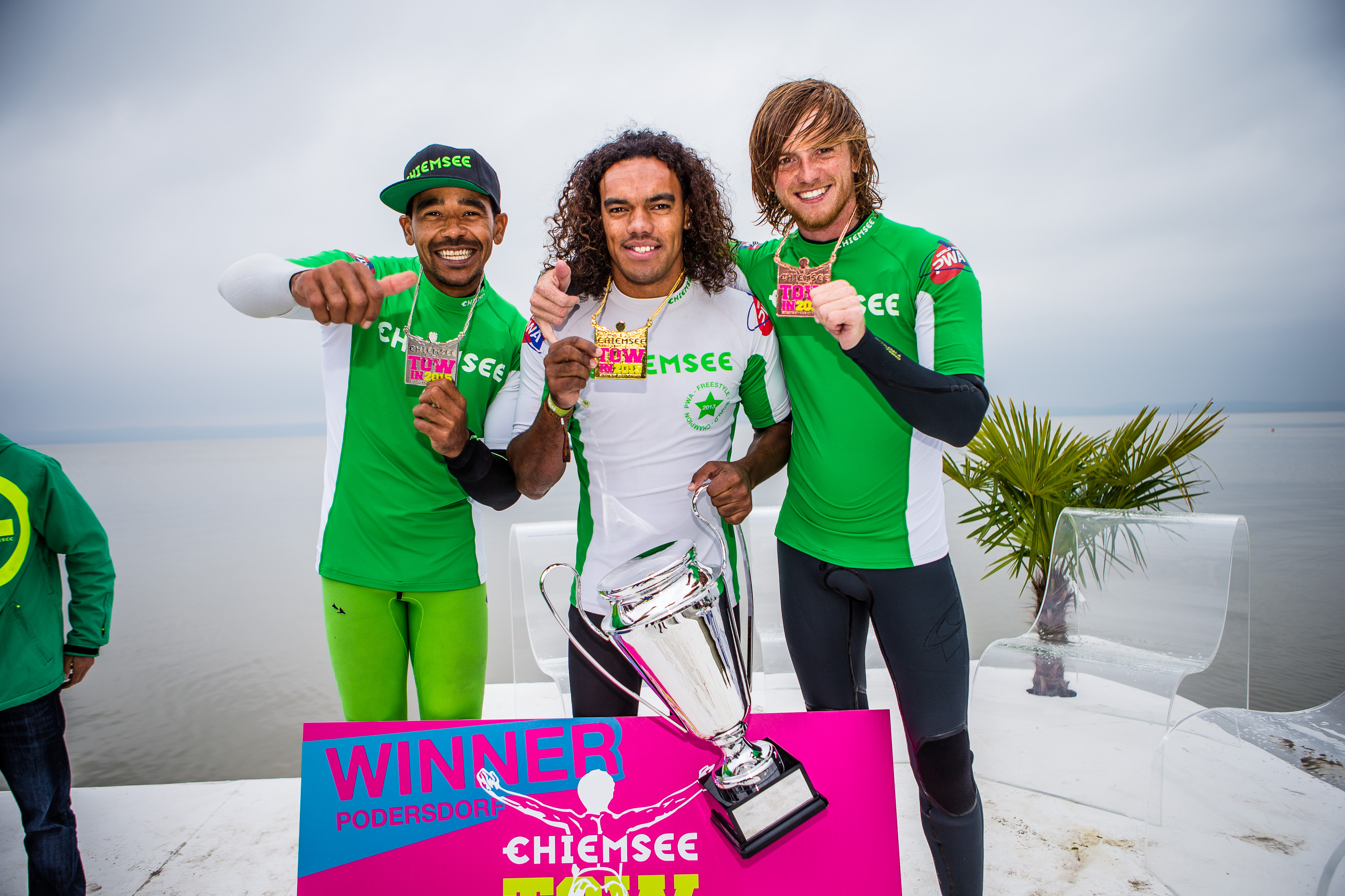 Podium at the Chiemsee European Tow-In Championship 2015